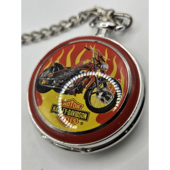 Men's Pocket Watch FRANKLIN MINT "Harley-Davidson". Billy Bike - Picture 6 of 12